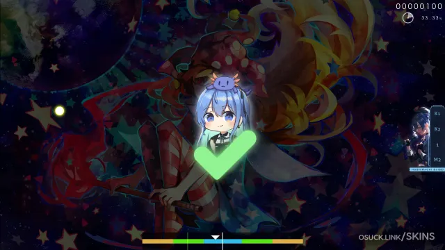 D) 星街すいせい Stellar into the Galaxy v1.0 osu skin - osu! skins