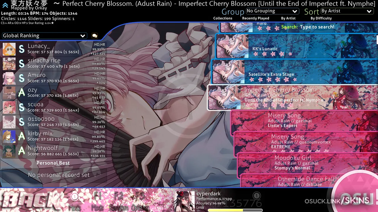 Sakura Skin [Cherry Blossom Theme] — screenshot 2