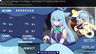 Aqua The Water Goddess osu skin,Aqua The Water Goddess osu skin,aqua osu skin,konosuba osu skin,