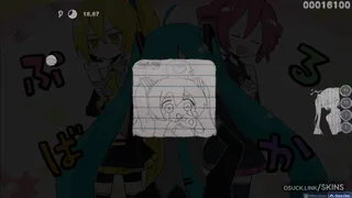 Paper miku miku osu skin,Paper miku miku osu skin,hatsune miku osu skin,