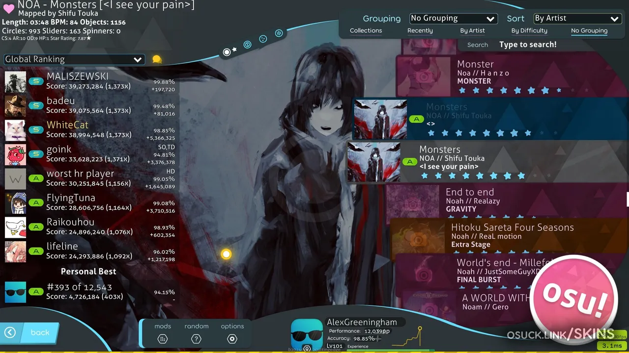 osu!faithful (Coloured + DT) 2.1 — screenshot 5