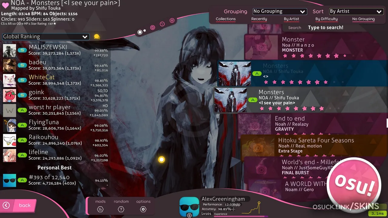 osu!faithful (Coloured + DT) 2.1 — screenshot 4