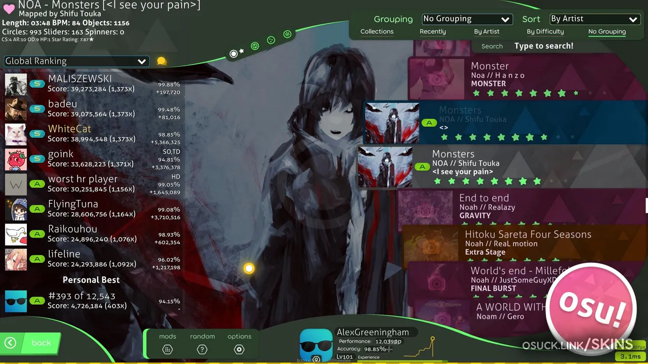osu!faithful (Coloured + DT) 2.1 — screenshot 6