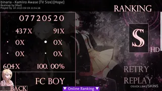 Kaede Akamatsu osu skin,Kaede Akamatsu osu skin,