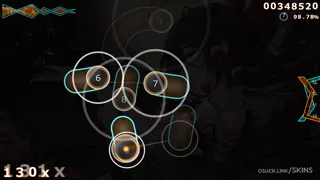 ! Orange & Turquoise osu skin