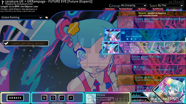O2Jam PROJECT 4th Wave - FUTURE EVE v1.0 osu skin - osu