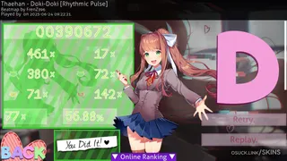 Monika (DDLC) osu skin,Monika (DDLC) osu skin,doki doki literature club! osu skin,monika osu skin,