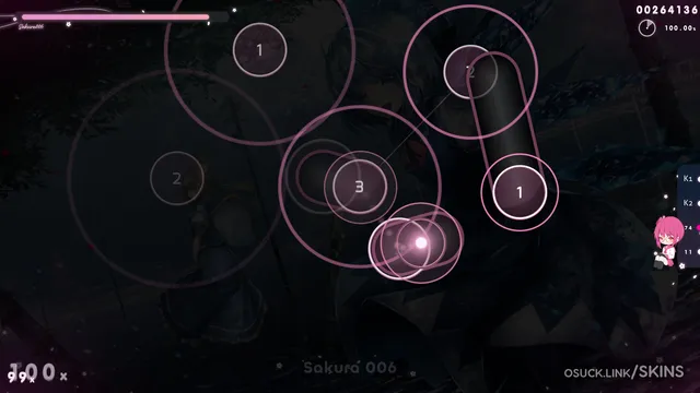 HK7204) 桜色記憶 Sakura006 v1.0 osu skin - osu! skins (v0