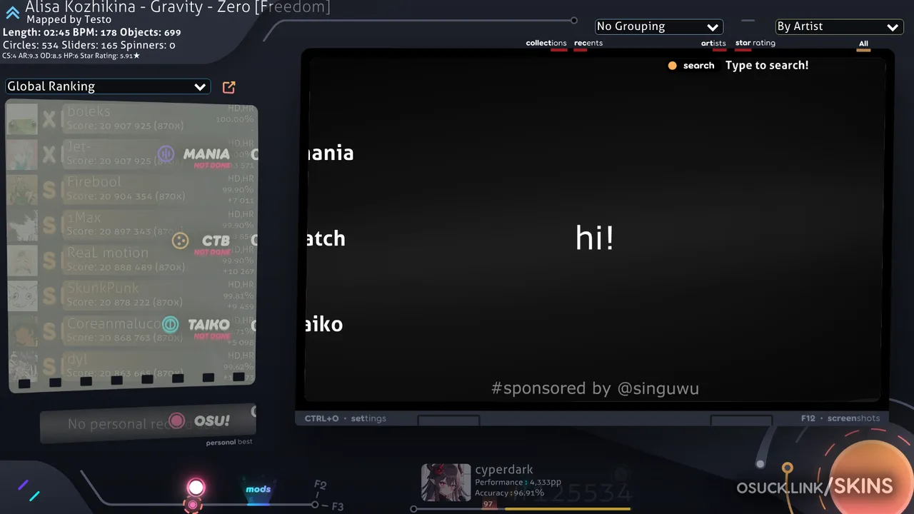 osu! deskmat skin 1.0 — screenshot 5
