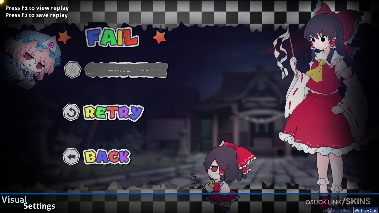 Screenshot of Touhou Project ~ Paper Touhou v1.0