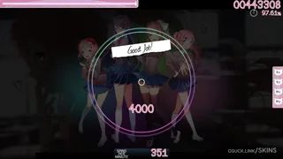 Natsuki (DDLC) osu skin,Natsuki (DDLC) osu skin,