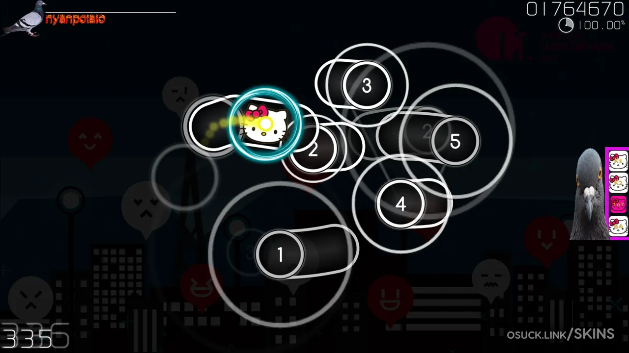 Screenshot of NyanPotato HDDT (Hello Kitty x Pigeon ver.) v1.0