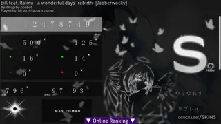 once again _ I am whole osu skin,once again _ I am whole osu skin,hddt osu skin,dt osu skin,doubletime osu skin,dark osu skin,rafis osu skin,