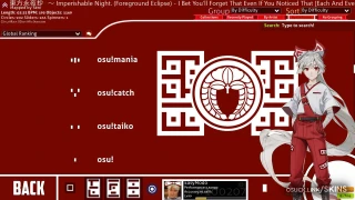 Fujiwara no Mokou osu skin,Fujiwara no Mokou osu skin,easymodo osu skin,