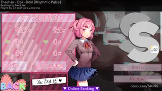 Natsuki (DDLC) osu skin,Natsuki (DDLC) osu skin,